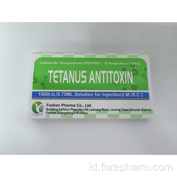 Formulasi Dosis Kecil Tetanus Antitoxin 1500IU
